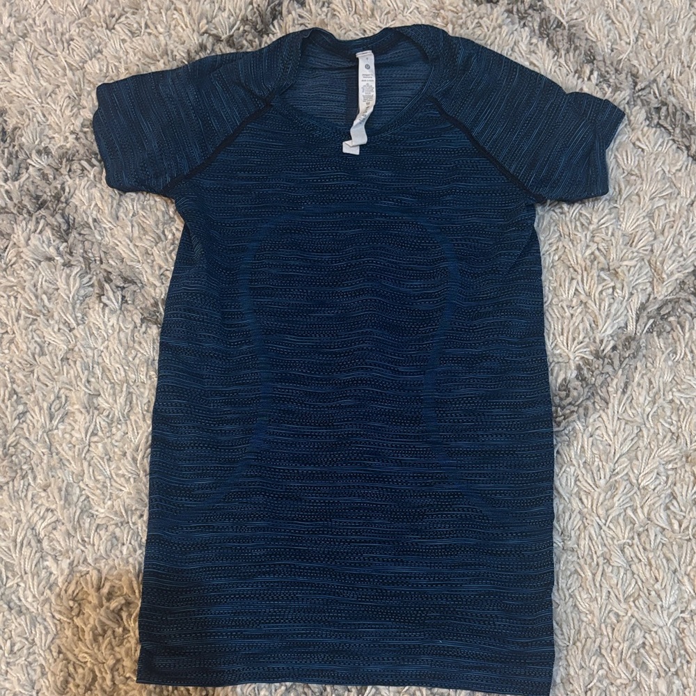 lululemon athletica Navy and Teal Short Sleeve Active Dress